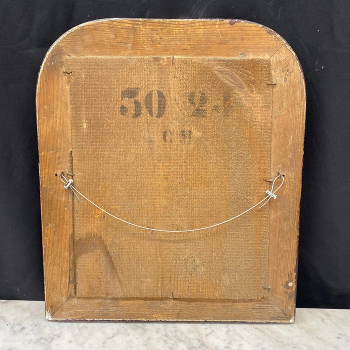 Antique French Louis Philippe Faux Bois Painted Wood Mirror
