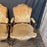 Set of Four French Louis XV Carved Armchairs with Cut Velvet Mohair Upholstery