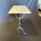 French Carrera Marble Top Cafe Table or Bistro Table with Cast Iron Base