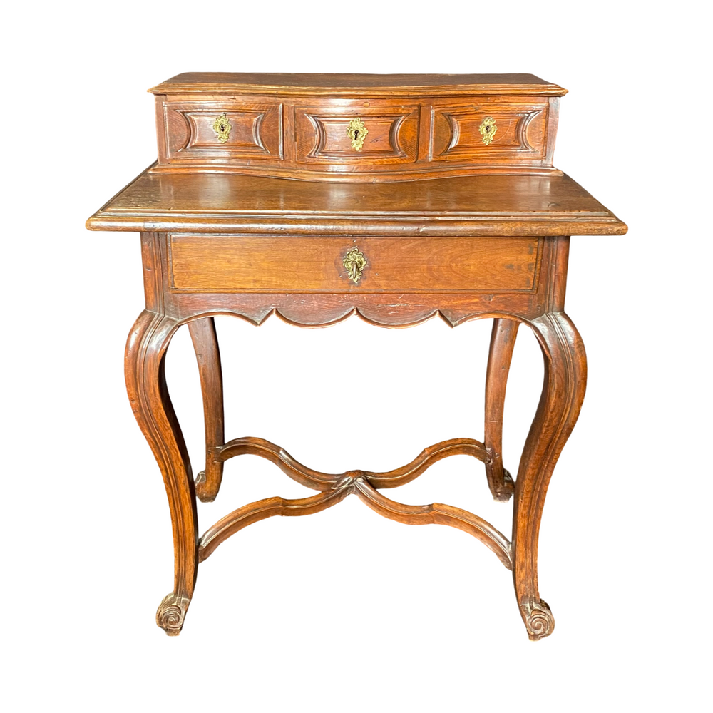 Exquisitely Carved Early Italian Petite Writing Desk or Accent Table