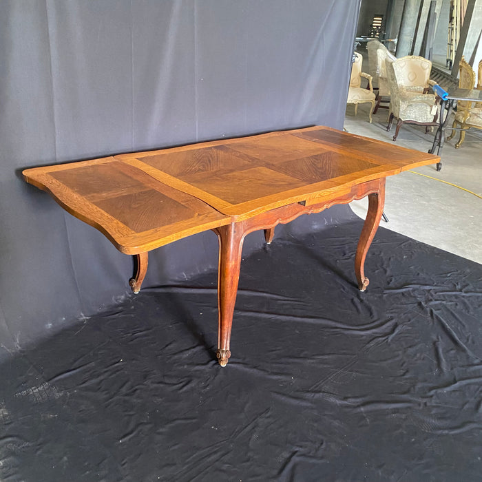 Draw Leaf Dining Table Table With Slide Out Leaves French Walnut