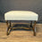 Antique French Os de Mouton Walnut Bench | 19th Century with New Upholstery