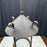 Antique Cast Iron Gas Lantern Pendant Light, Converted Gas Ceiling Fixture with Glass Shade