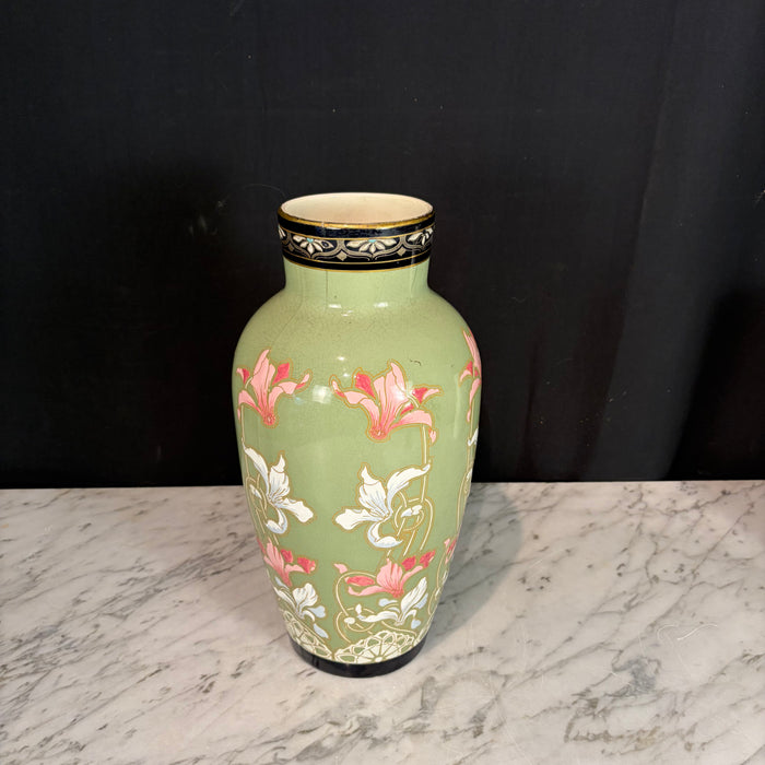 Large Art Nouveau Vase by Boch Freres Keramis