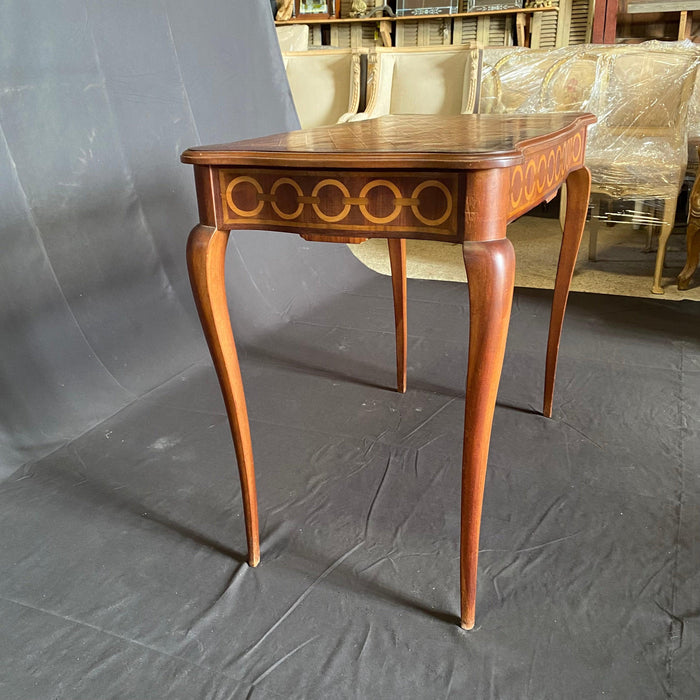 French Directoire Inlaid Marquetry Side Table or Desk