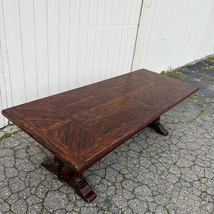 Large Refectory Trestle Dining Table Jacobean Style by Theodore Alexander Castle Bromwich