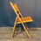 Pair of Midcentury Tortoiseshell Bamboo Folding Chairs with Bamboo and Rattan Tray Table