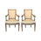 Pair Antique French Louis XVI Carved Giltwood Fauteuil Armchairs