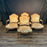 Set of Four French Louis XV Carved Armchairs with Cut Velvet Mohair Upholstery