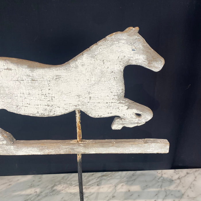Antique Folk Art Horse Weathervane on Stand