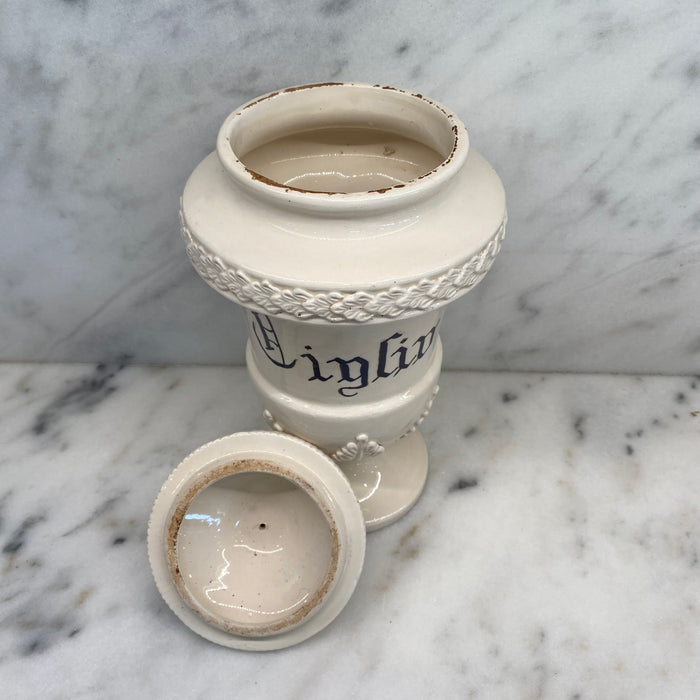 Antique Italian Apothecary Jar Venetian Porcelain Urn Large