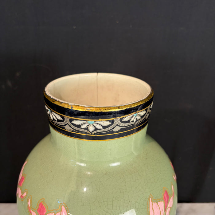 Large Art Nouveau Vase by Boch Freres Keramis