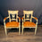 Spectacular Pair of French Neoclassical Figural Leather Armchairs or Fauteuils with Original Paint