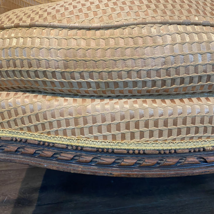 Fine Carved French Louis XVI Armchair or Bergere Chair with Exquisite Carving