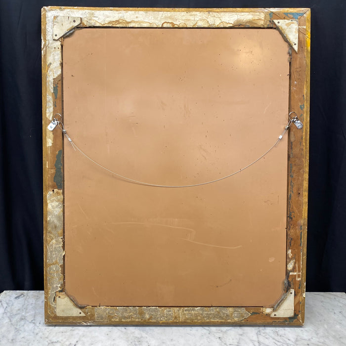 18th Century French Carved Giltwood Wall Mirror with Original Gold Leaf Paint