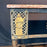Stunning French Balcony Console Table with Marble Top & Gold Figural Wrought Iron Panel