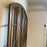 Antique French Four-Panel Folding Screen Room Divider with Beveled Glass Panels