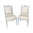 French 19th Century Pair of Louis XVI Neoclassical Painted Side Chairs or Dining Chairs