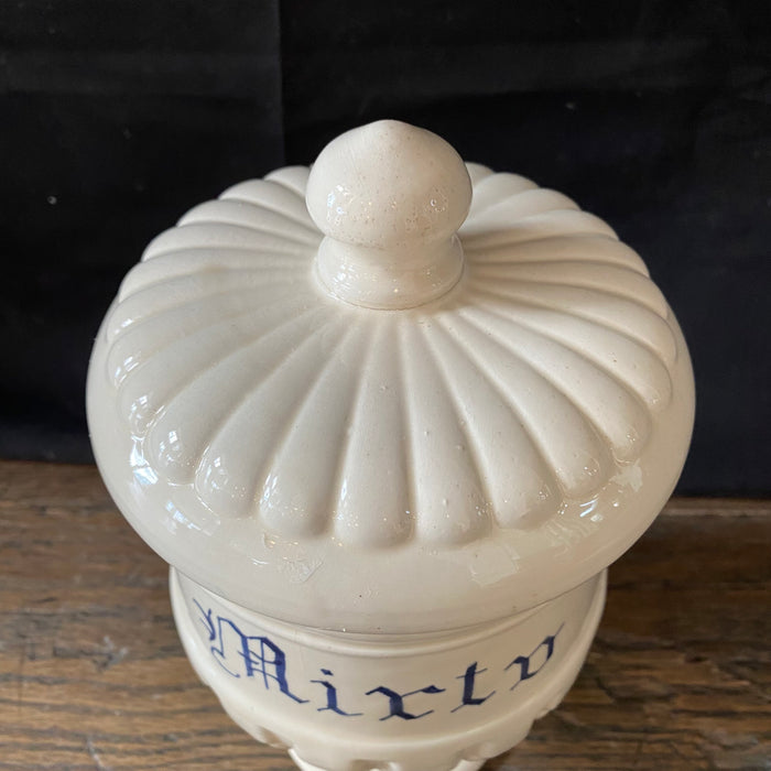 Antique Italian Apothecary Jar Venetian Mirto Porcelain Urn Large