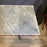 French Marble Top Bistro Table or Cafe Table with Iron Base with Maker's Mark Blanchet Avignon