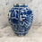 Late 18th Century Dutch Delft Blue and White Hand-Painted Baluster Vase