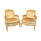 Fine French Pair Louis XV Armchairs or Bergeres with Brass Tacking