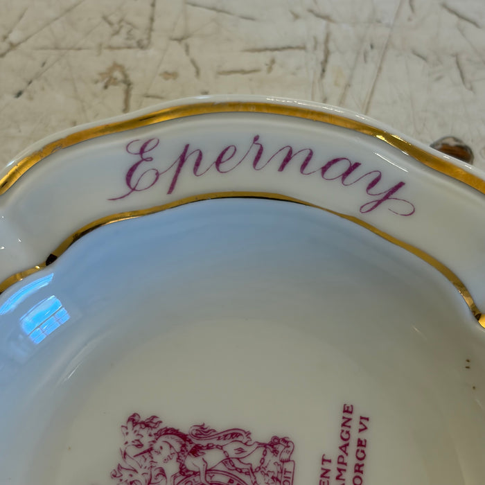 French Limoges Ashtray Dish for Perrier-Jouet Champagne