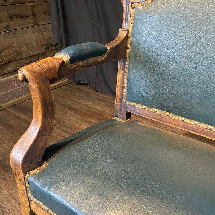 Antique French Bench, Settee or Loveseat Walnut Louis XV