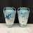 French Faience Three-Piece Vase and Jardinière Set with Swallows by Keller and Guerin