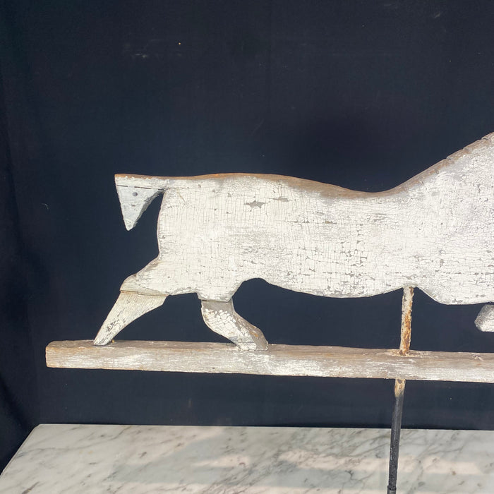 Antique Folk Art Horse Weathervane on Stand