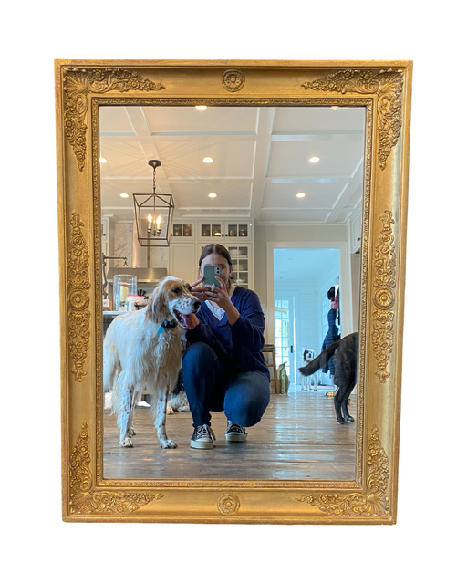 Antique French Empire Gold Gilt Wall Mirror 19th Century