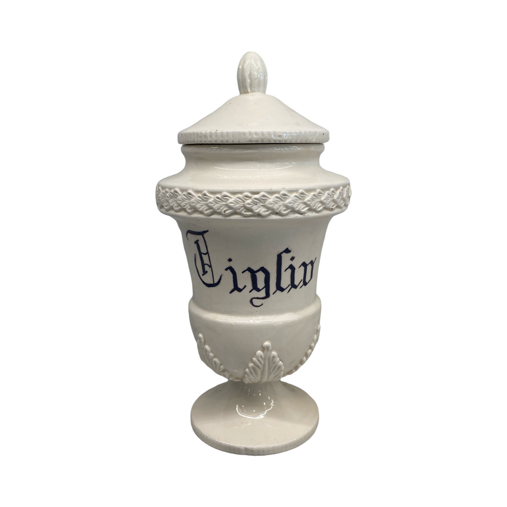 Antique Italian Apothecary Jar Venetian Porcelain Urn Large