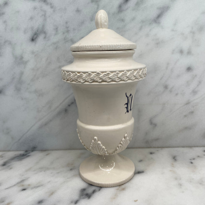 Antique Italian Apothecary Jar Venetian Porcelain Urn Large