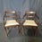 Pair of English Regency Brass Inlaid Back Dining Armchairs