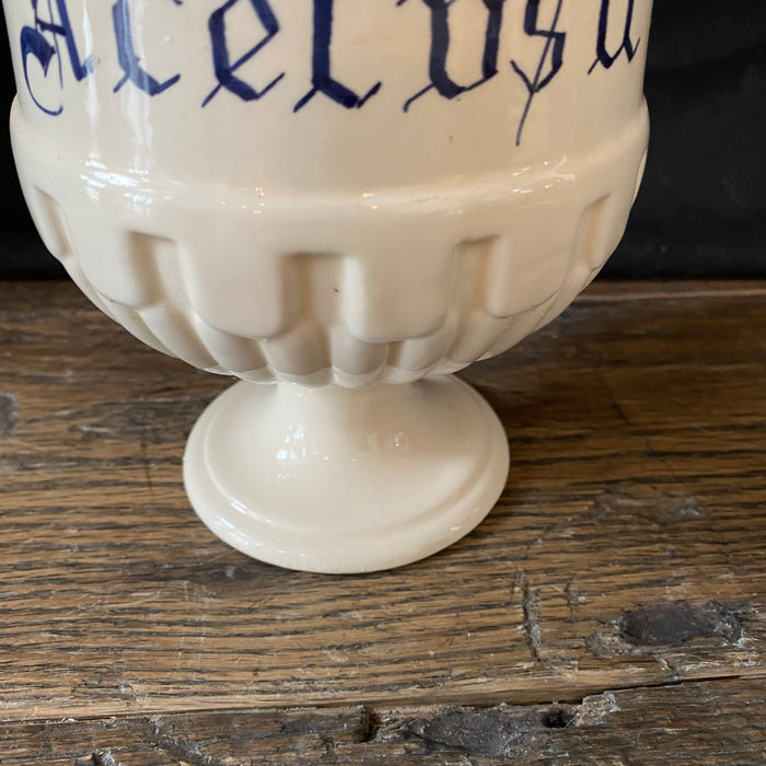 Antique Italian Apothecary Jar Venetian Acetosa Porcelain Urn Large