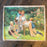 Impressionist Oil Painting: Listed Maine Artist Emily Muir (1904–2003) Large Figural Garden Scene with Mother and Children, Oil on Canvas