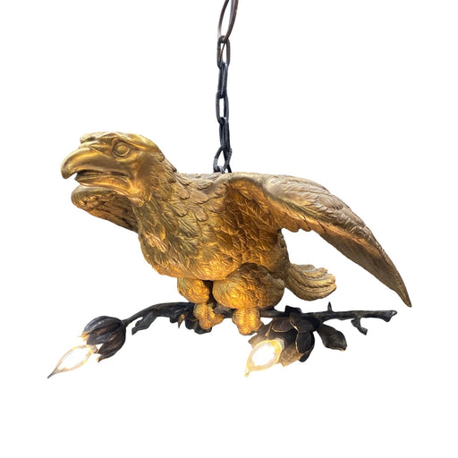 French Carved Gold Gilt Eagle Chandelier Museum Quality