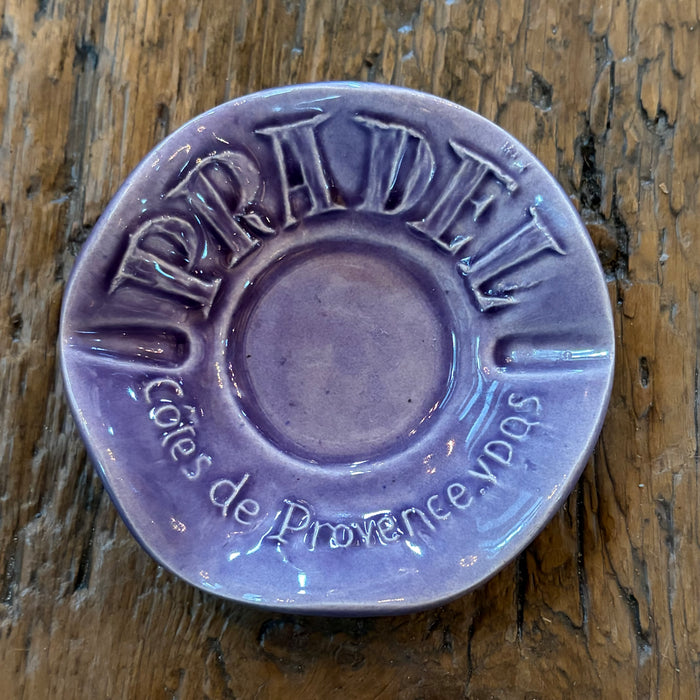 Vintage Promotional Pradel Ceramic Ashtray for Cotes de Provence Wine