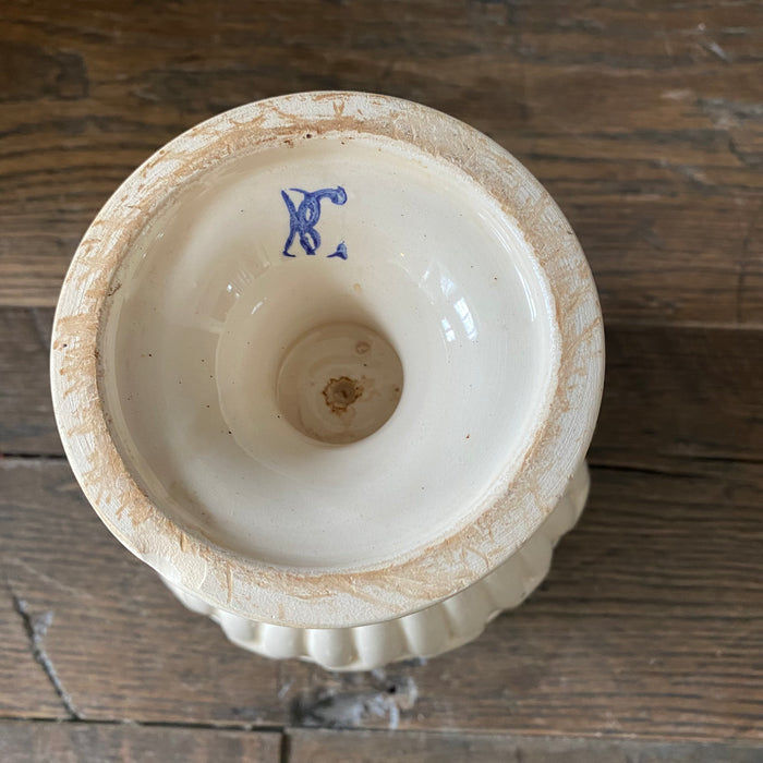 Antique Italian Apothecary Jar Venetian Bucco Porcelain Urn Large