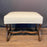 Antique French Os de Mouton Walnut Bench | 19th Century with New Upholstery