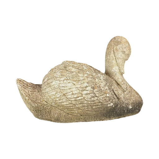 Early British Stone Swan Planter Large