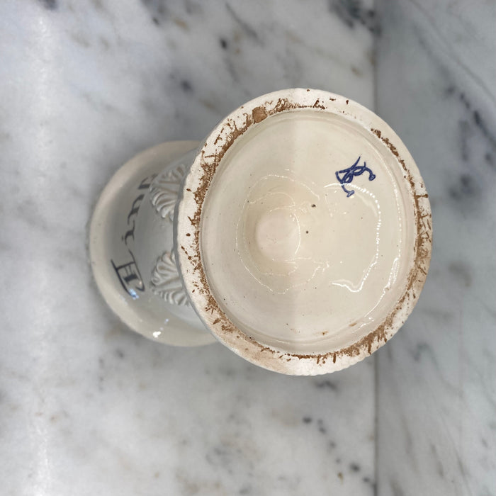 Antique Italian Apothecary Jar Venetian Porcelain Urn Large