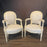 19th Century Pair of French Louis XVI Painted Neoclassical Fauteuil Armchairs