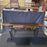 French Louis XV Style Ebonized Console Table or Buffet with Two Drawers and Pull Out Leaf