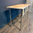 Antique French Balcony Console Table with Marble Top & Figural Wrought Iron Panel