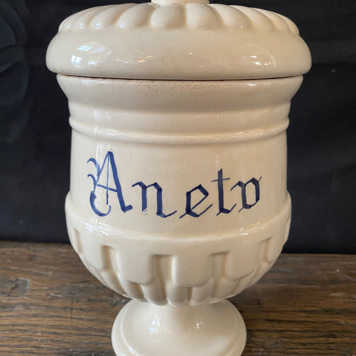 Antique Italian Apothecary Jar Venetian Aneto Porcelain Urn Large