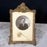 Antique French Ornate Gilt Metal Photo Frame with Original Portrait & Pressed Edelweiss