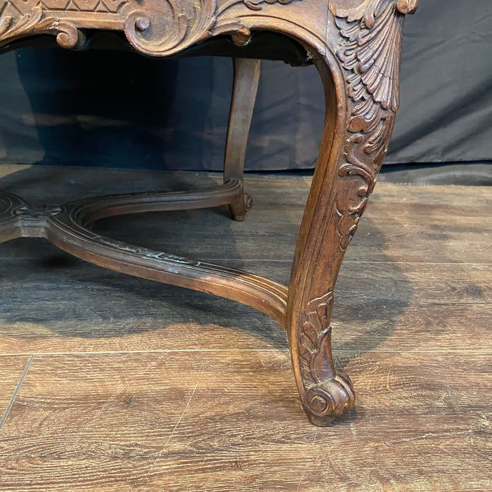 Antique French Louis XV Pair of Chairs or Fauteuils Carved 19th Century