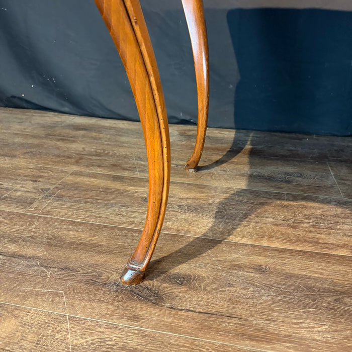 Antique French Louis XV Walnut Side Table, Writing Table or Desk with Cabriole Legs and Hoof Feet