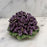 Antique French Purple Violet Porcelain Flower Bouquet with Green Leaves